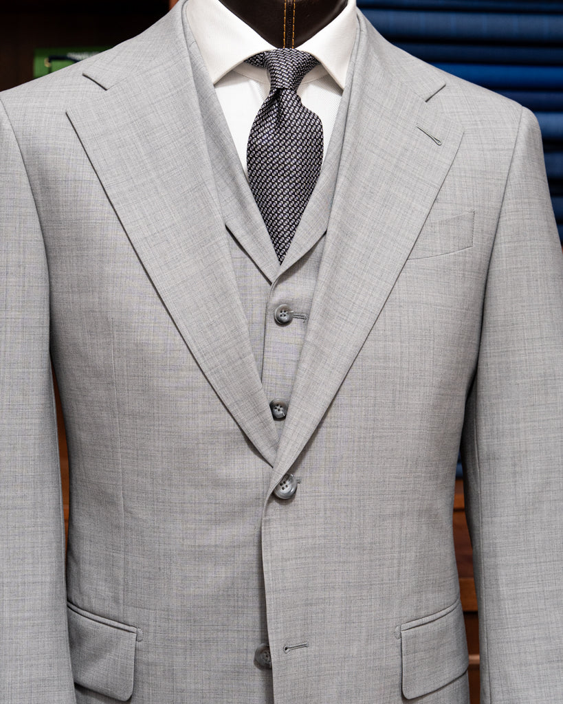 Giotto Natural Grey Suit with Vest