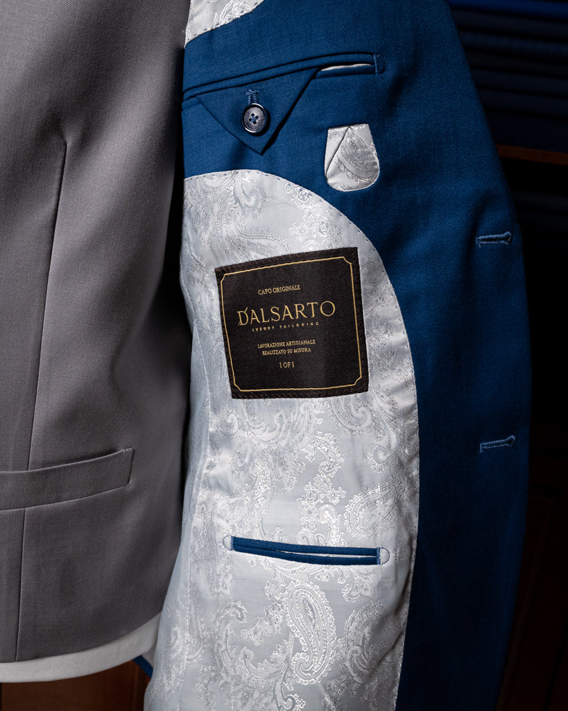 Abito Giotto Blu Capri con Gilet Argento