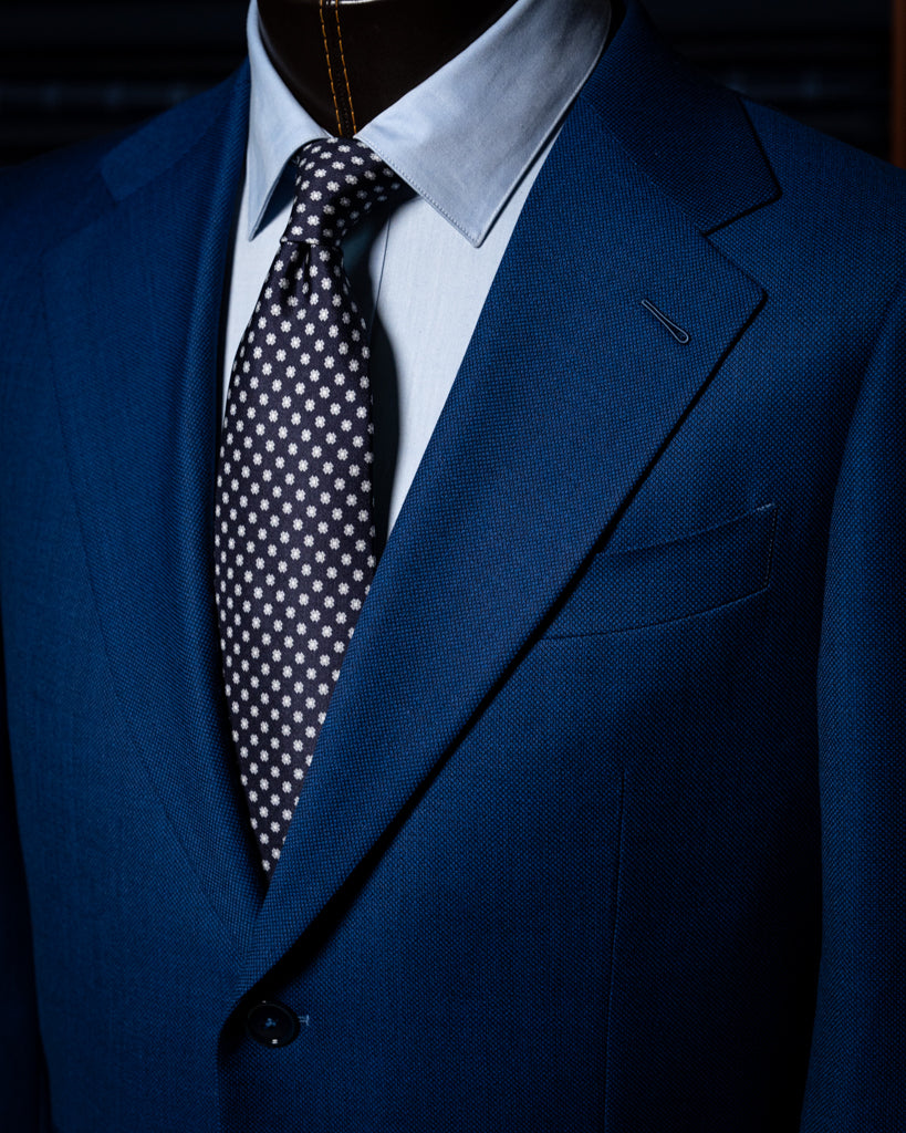 Giotto Bird's Eye Light Blue Suit