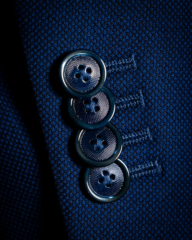 Giotto Bird's Eye Light Blue Suit