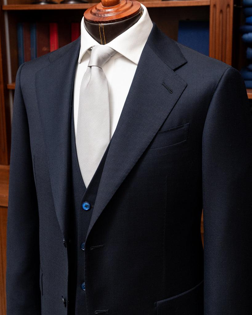 Giotto Navy Blue Super 130s Suit with Vest
