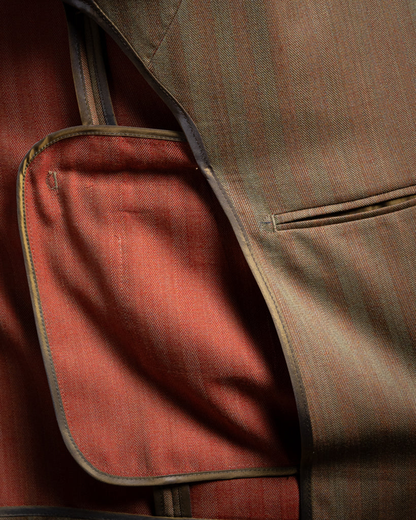 Giotto Solaro Red Herringbone Suit