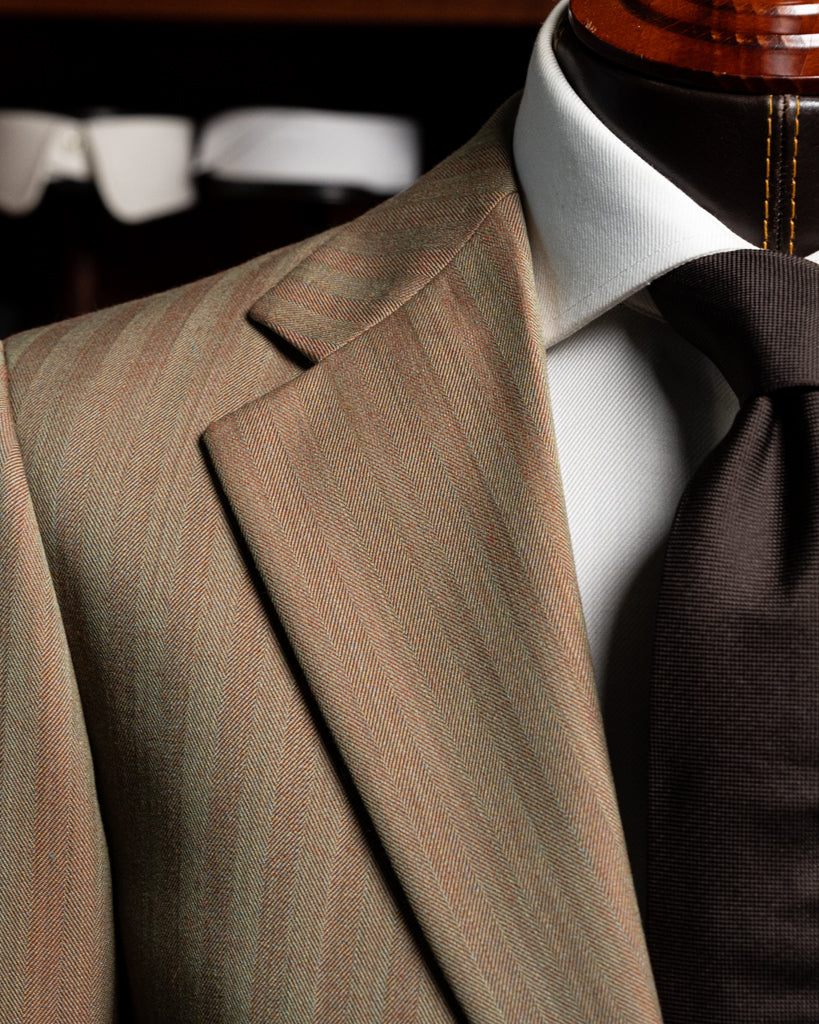 Giotto Solaro Red Herringbone Suit