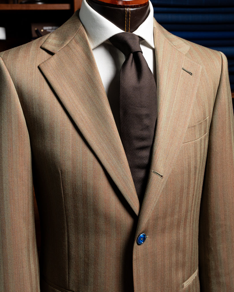Giotto Solaro Red Herringbone Suit