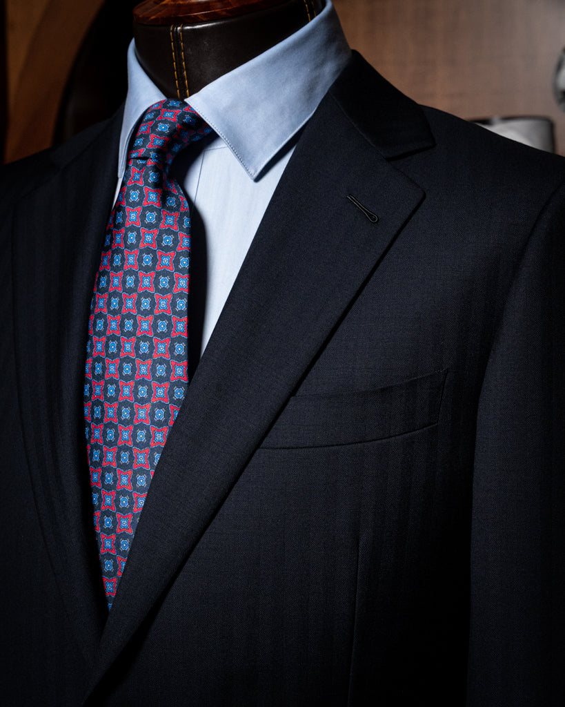 Abito Giotto Deep Blue Spinato