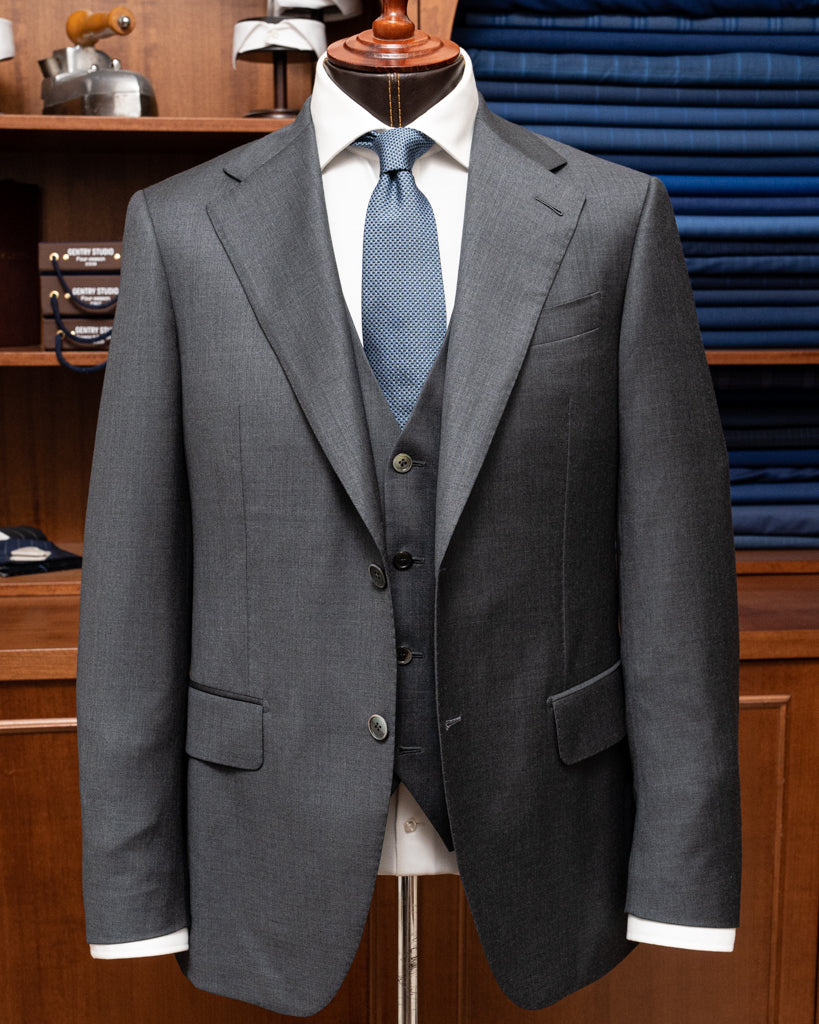 Medium Grey Giotto Suit with Vest