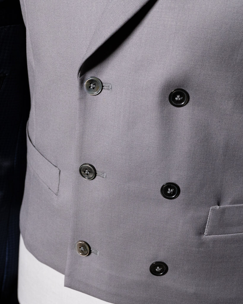 Abito Giotto Navy Blue con Gilet Argento