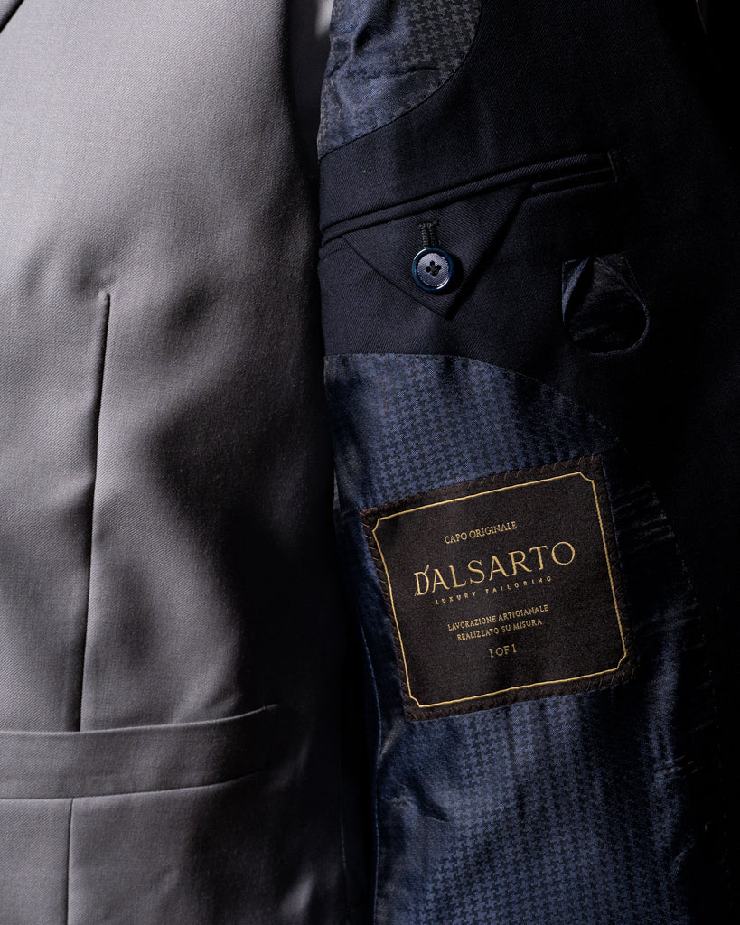 Abito Giotto Navy Blue con Gilet Argento
