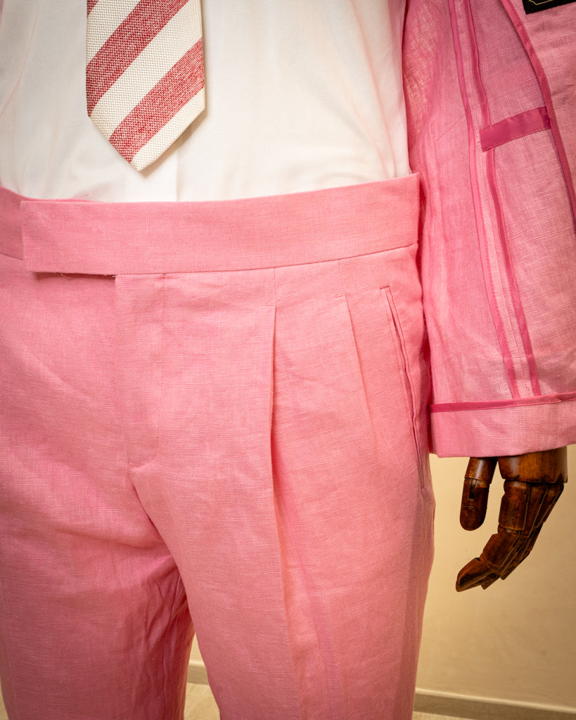 Modernico Linen Suit in Pastel Pink