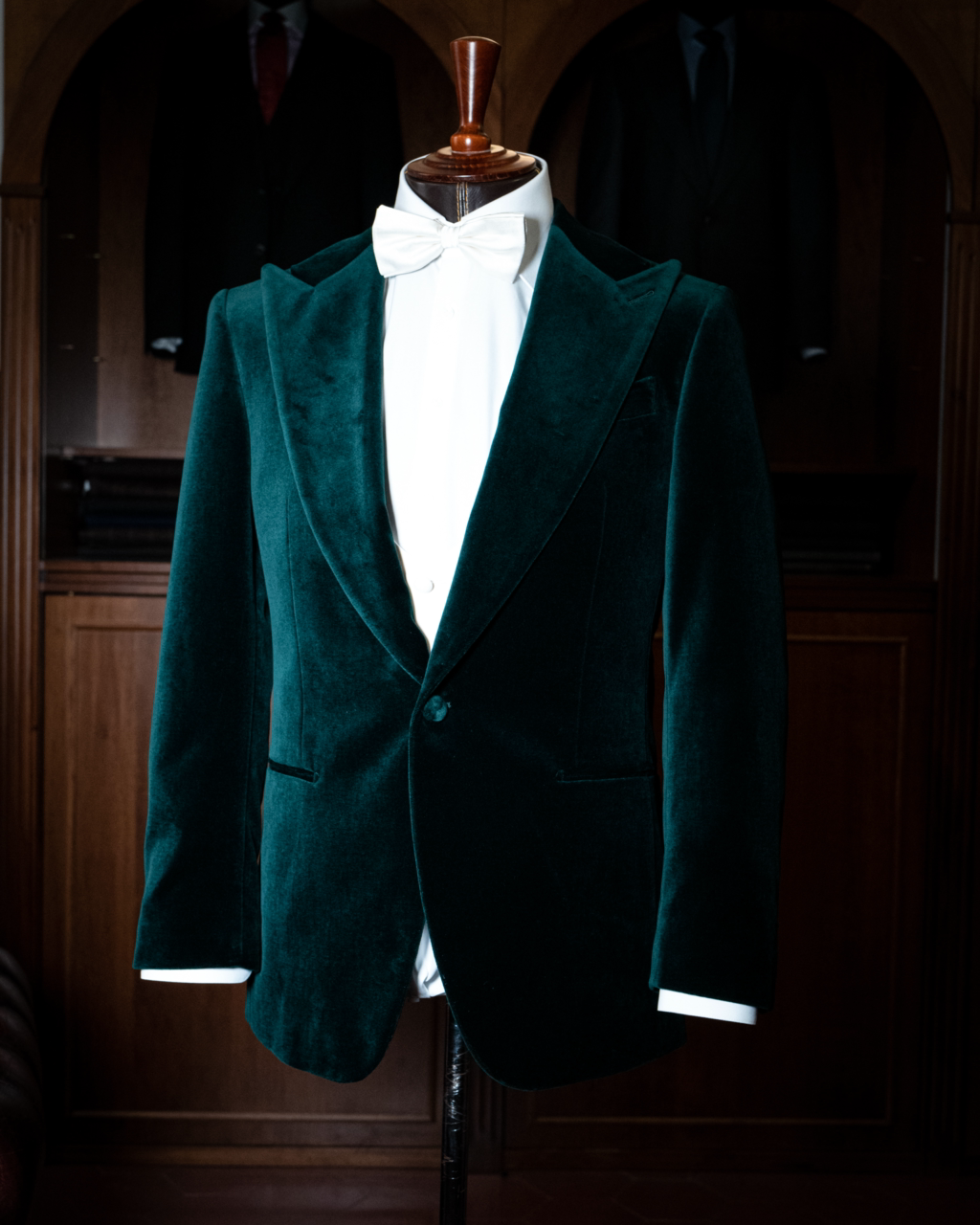 Michelangelo Dark Green Velvet Tuxedo