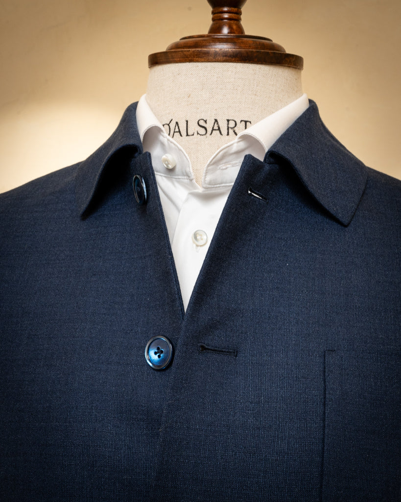 Korean Style Suit Blue Melange