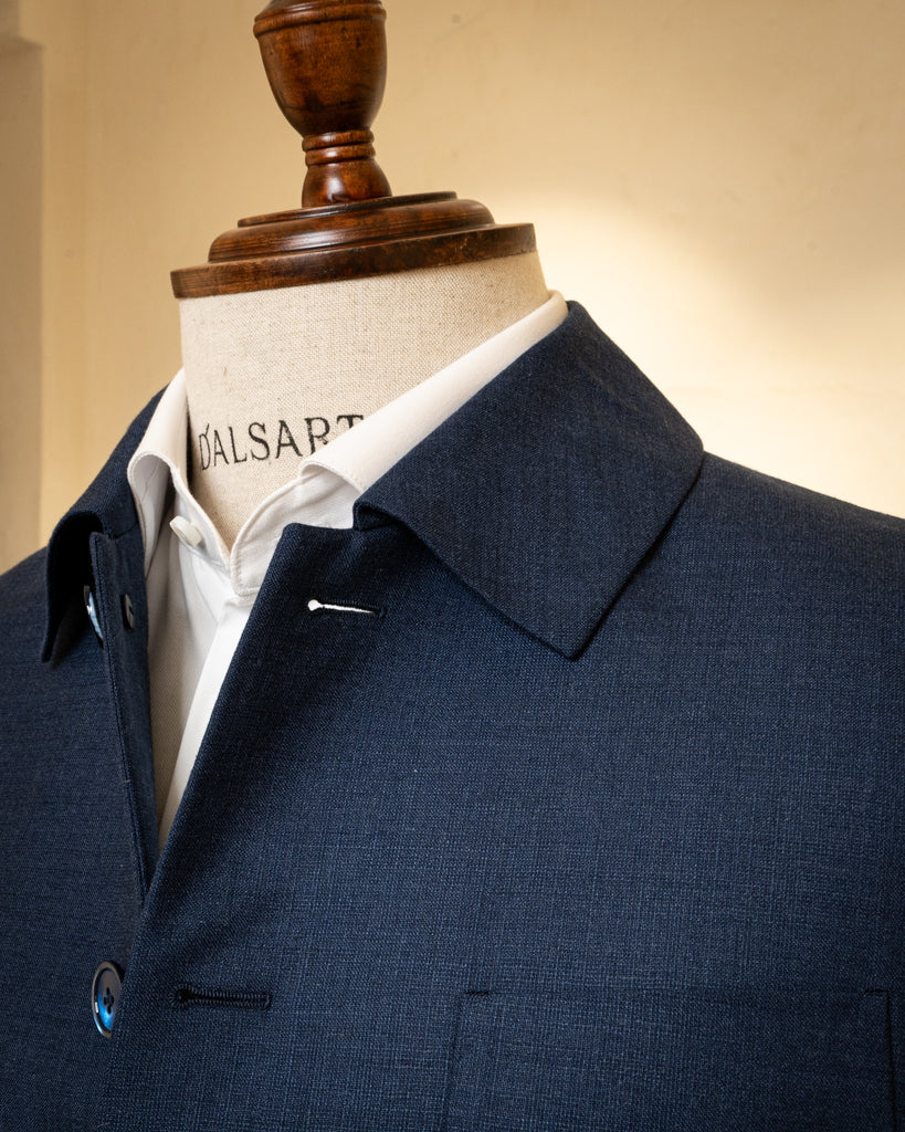 Korean Style Suit Blue Melange