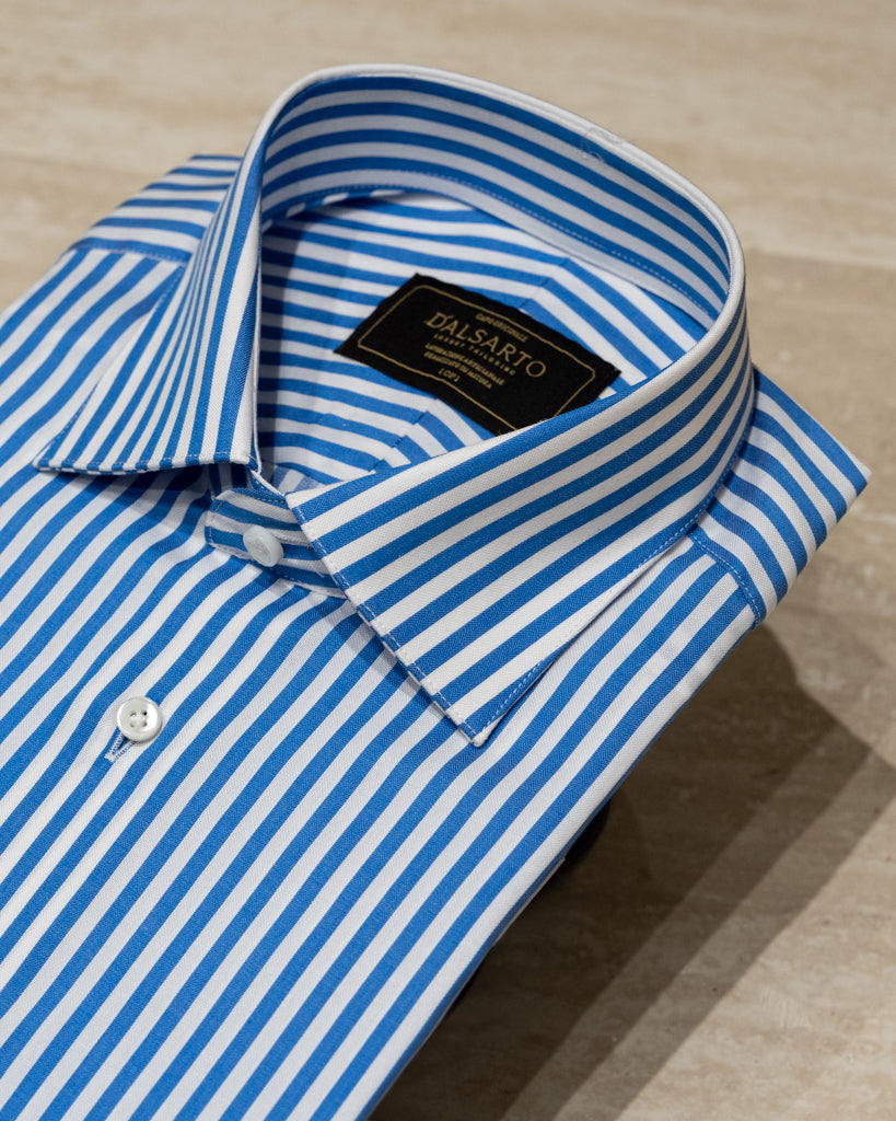 Camicia Azzurra e Bianca Bacchettata