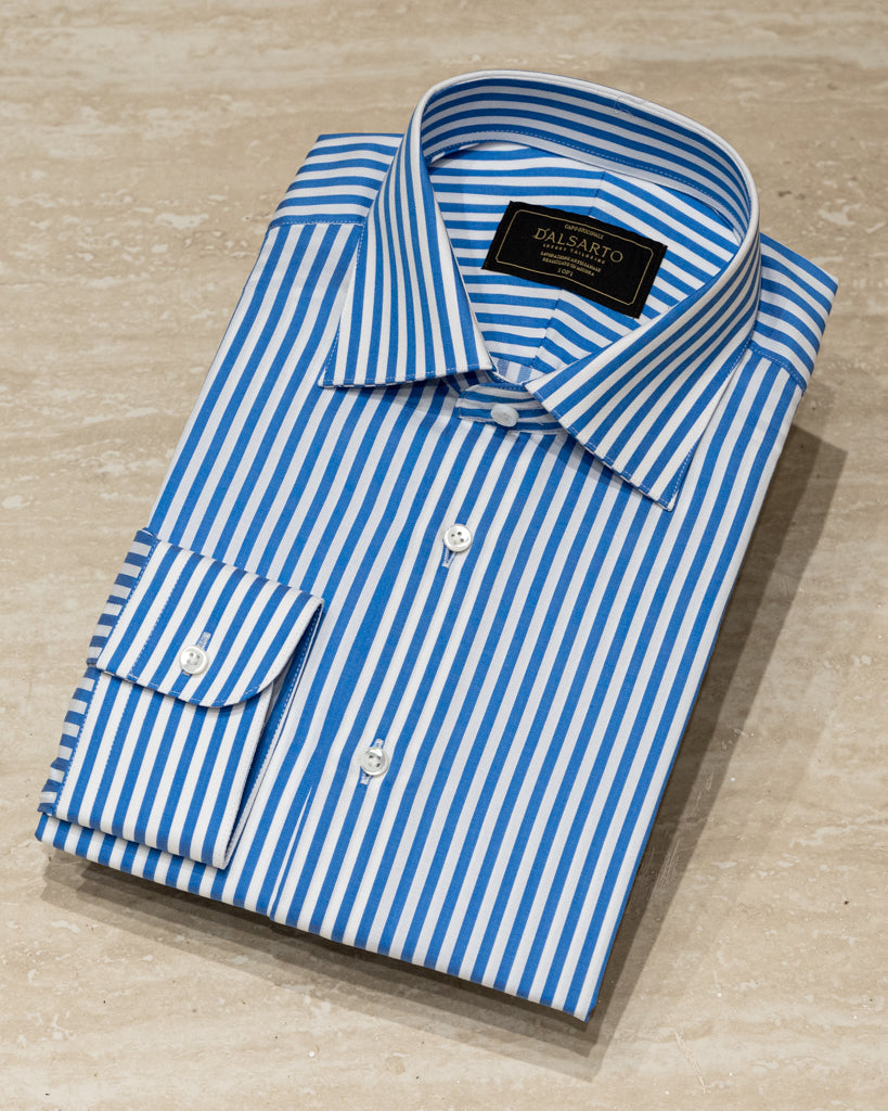 Camicia Azzurra e Bianca Bacchettata