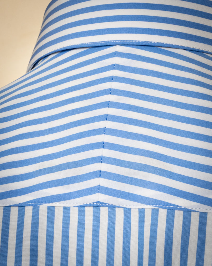 Camicia Bacchettata Azzurra Stretch