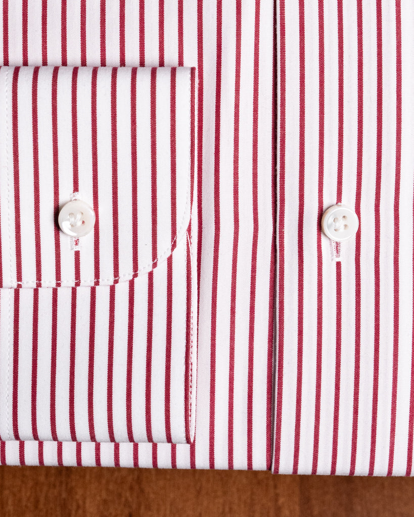 Camicia Bacchettata Bianca e Rossa