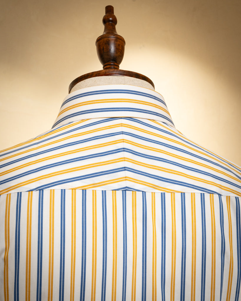 Camicia Gialla e Blu Bacchettata