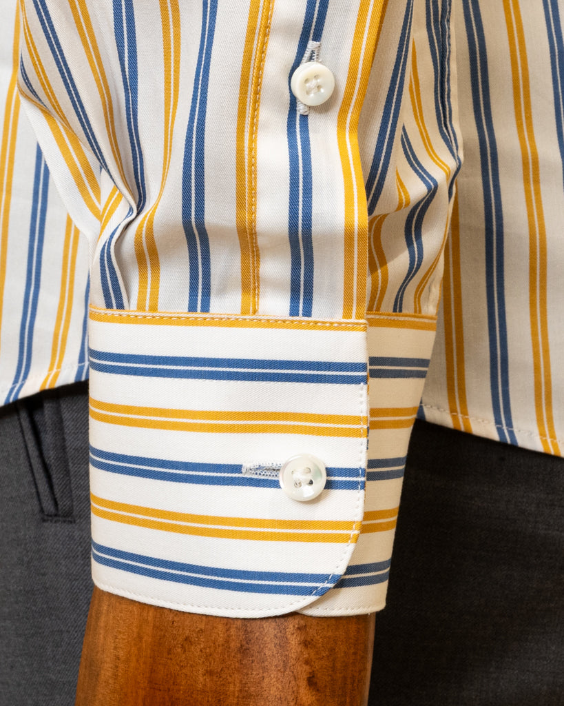 Camicia Gialla e Blu Bacchettata