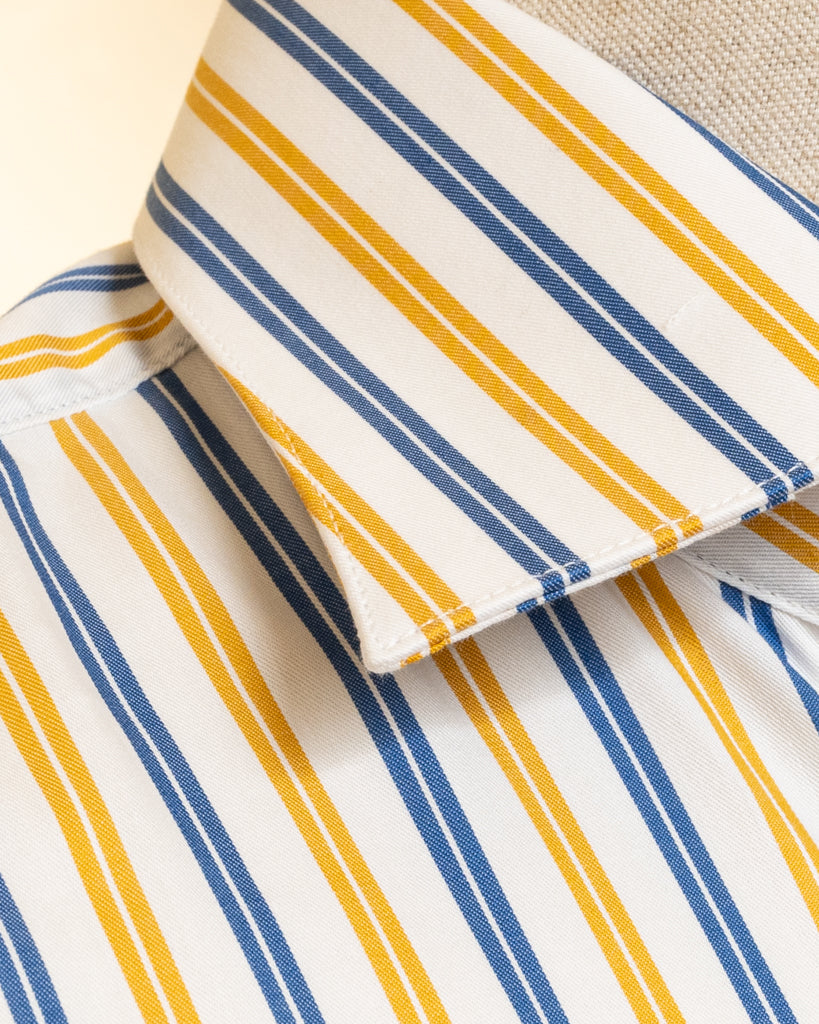 Camicia Gialla e Blu Bacchettata