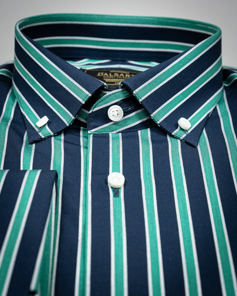 Camicia Verde e Blu Bacchettata
