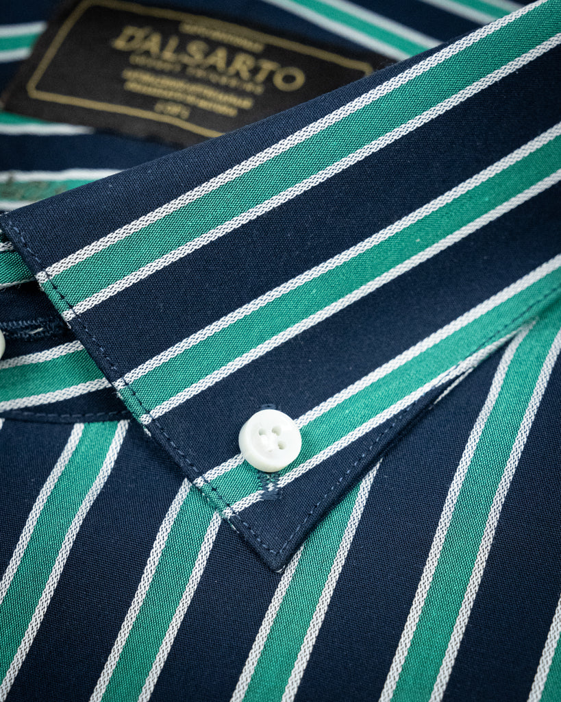 Camicia Verde e Blu Bacchettata