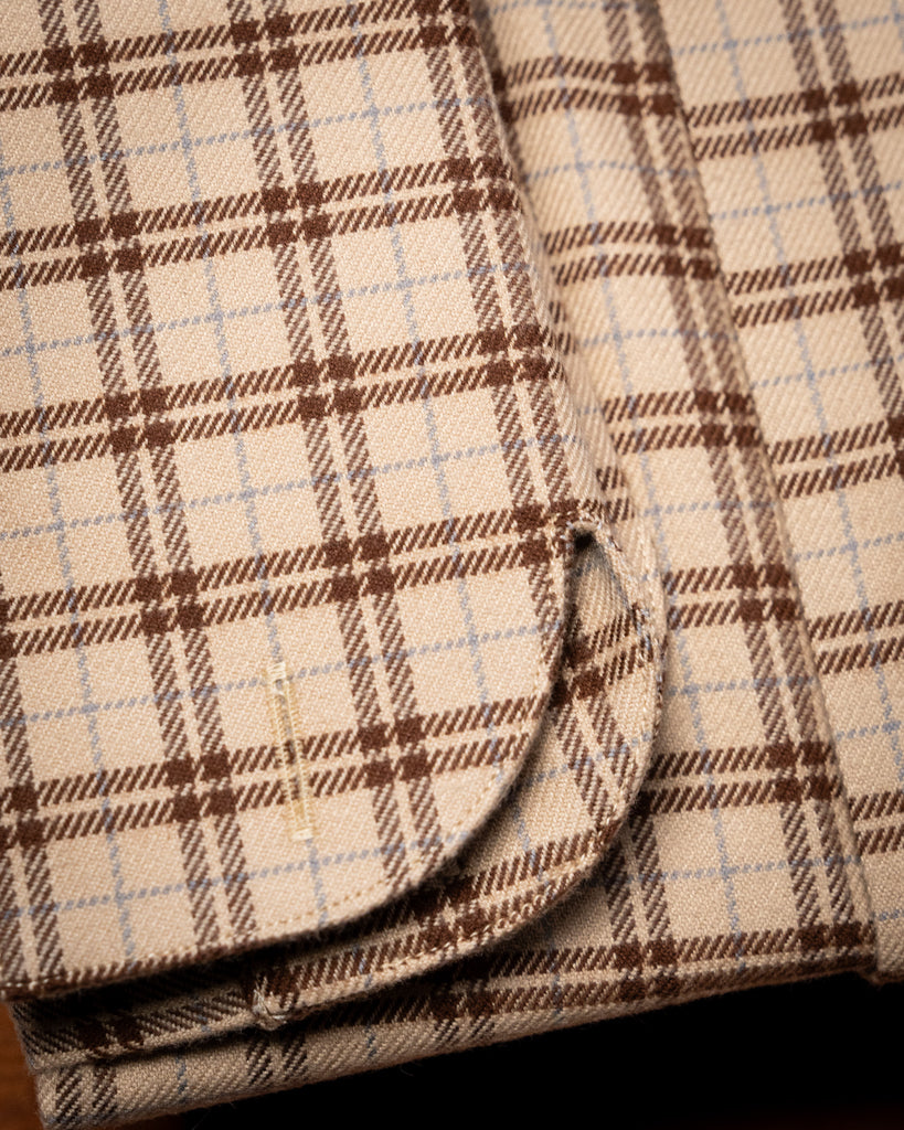 Camicia Beige a Quadri