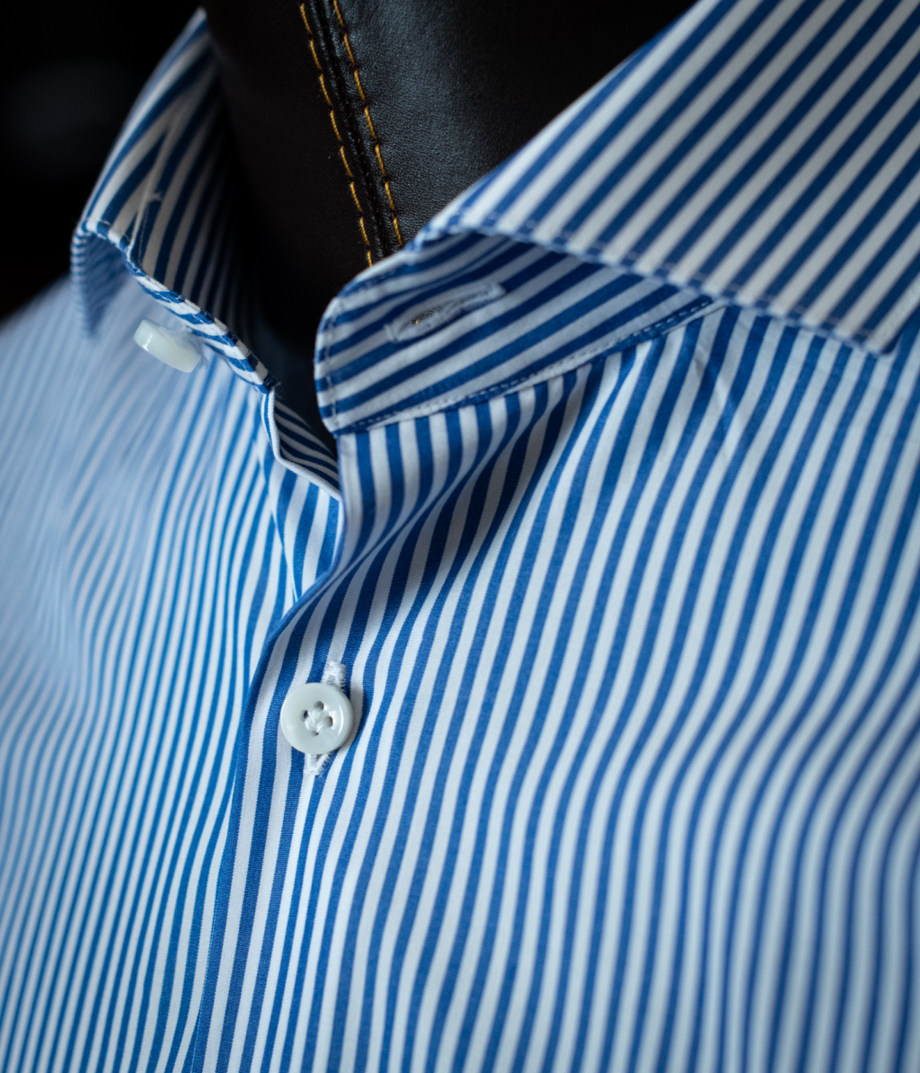 Camicia Blu Bacchettata