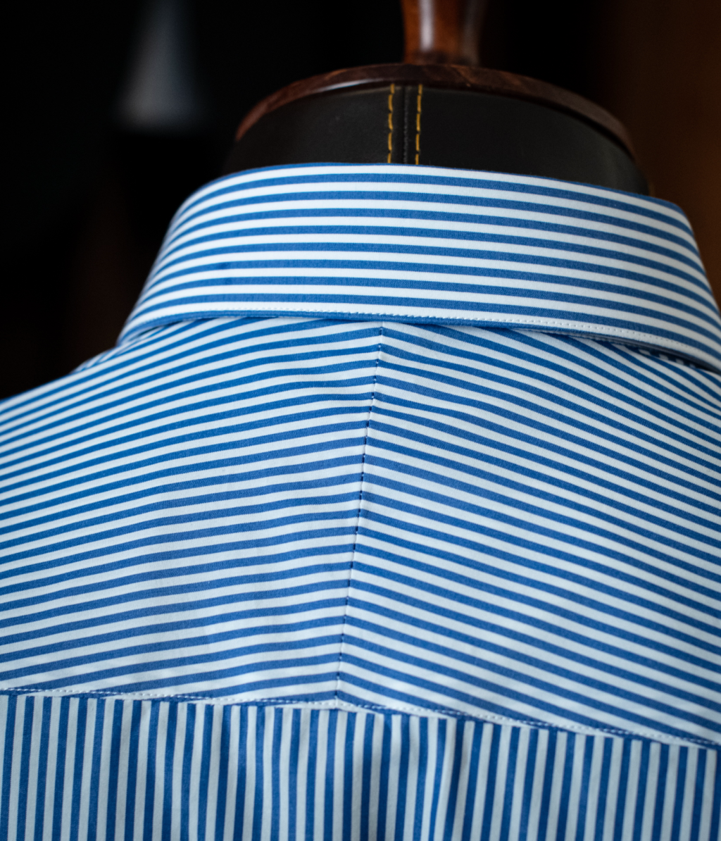 Camicia Blu Bacchettata