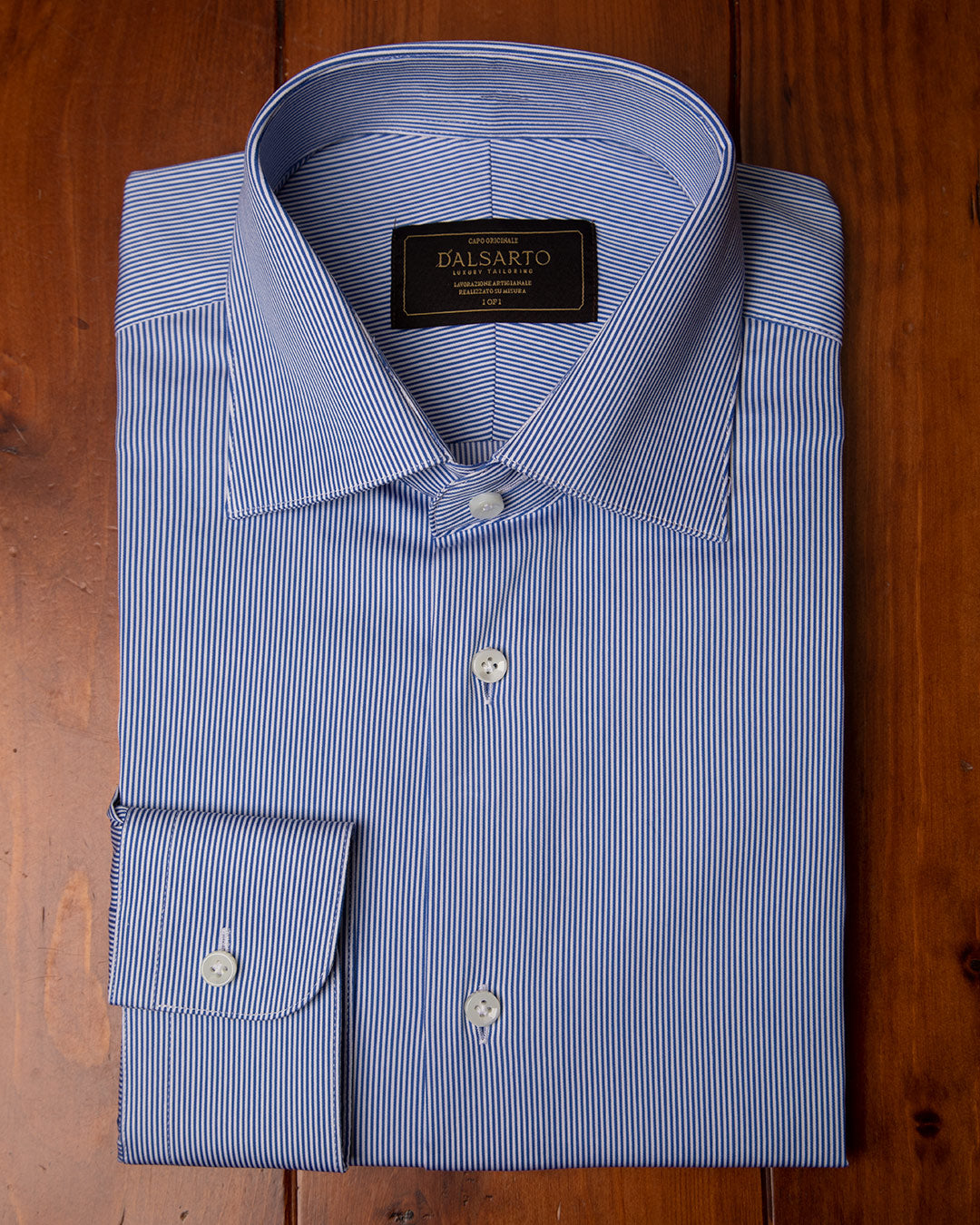 Camicia Blu e Bianca Bacchettata