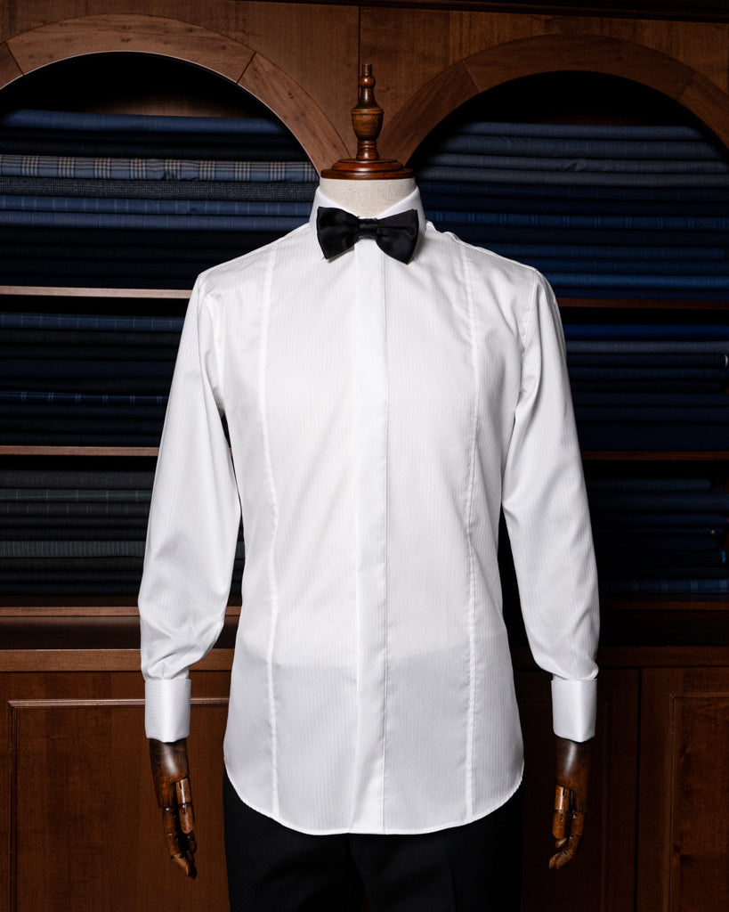 Camicia Cerimonia Bianca con Rilievo