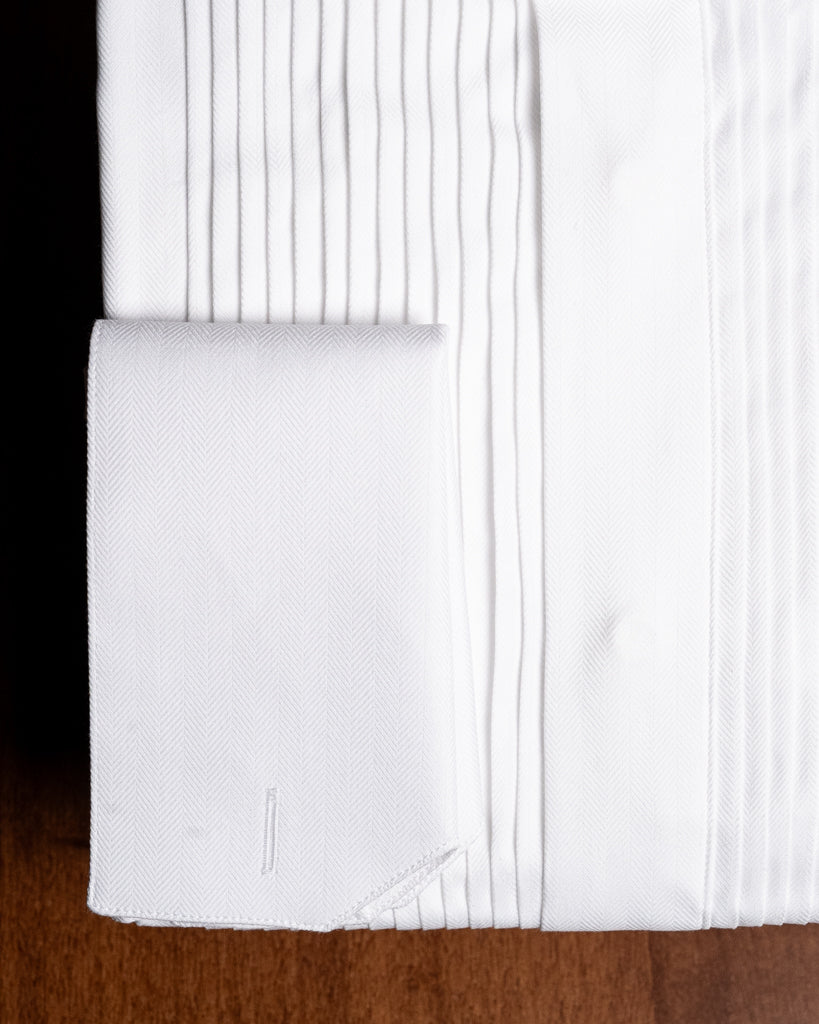 Camicia Cerimonia Plissé Off White