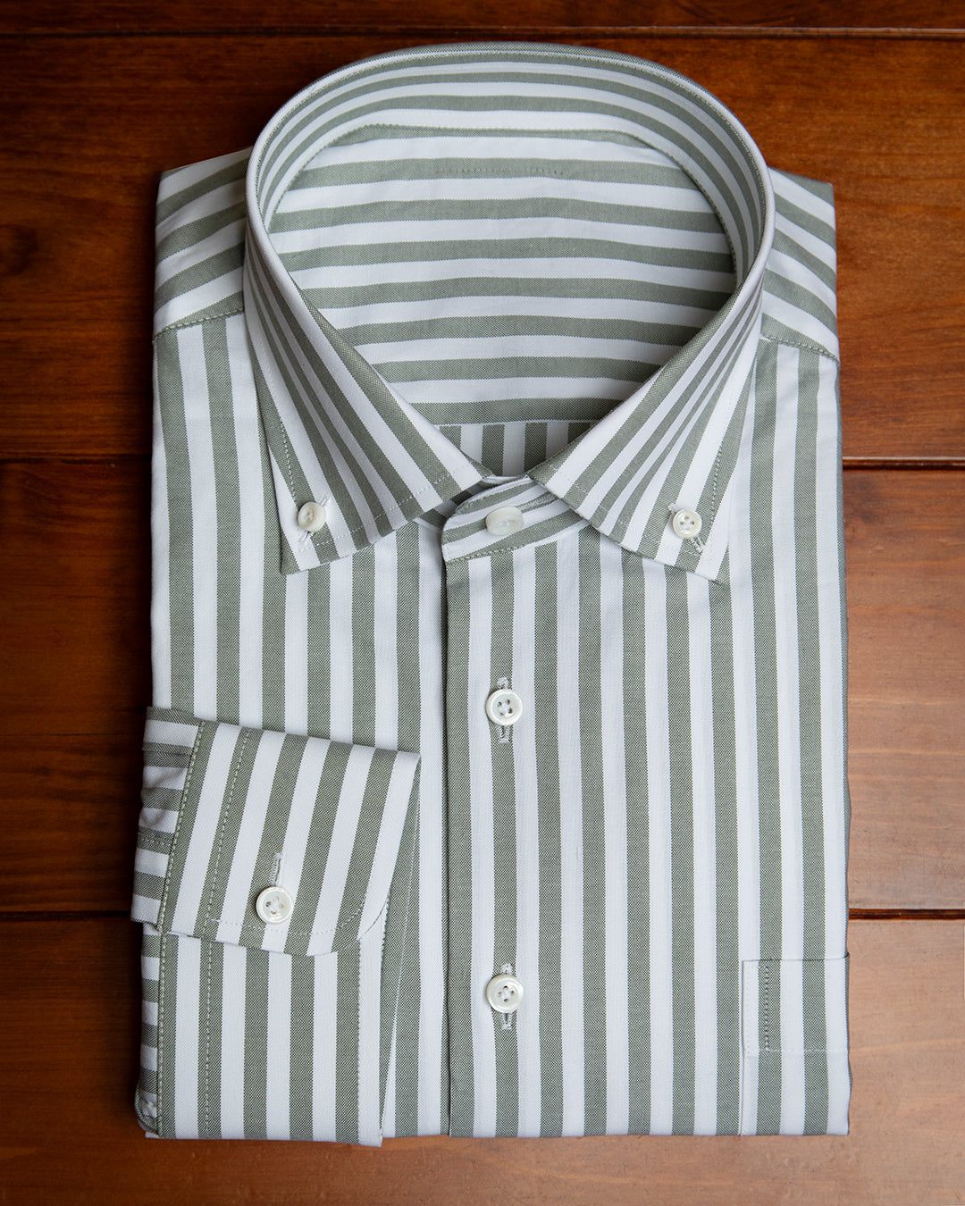 Camicia Righe Verdi