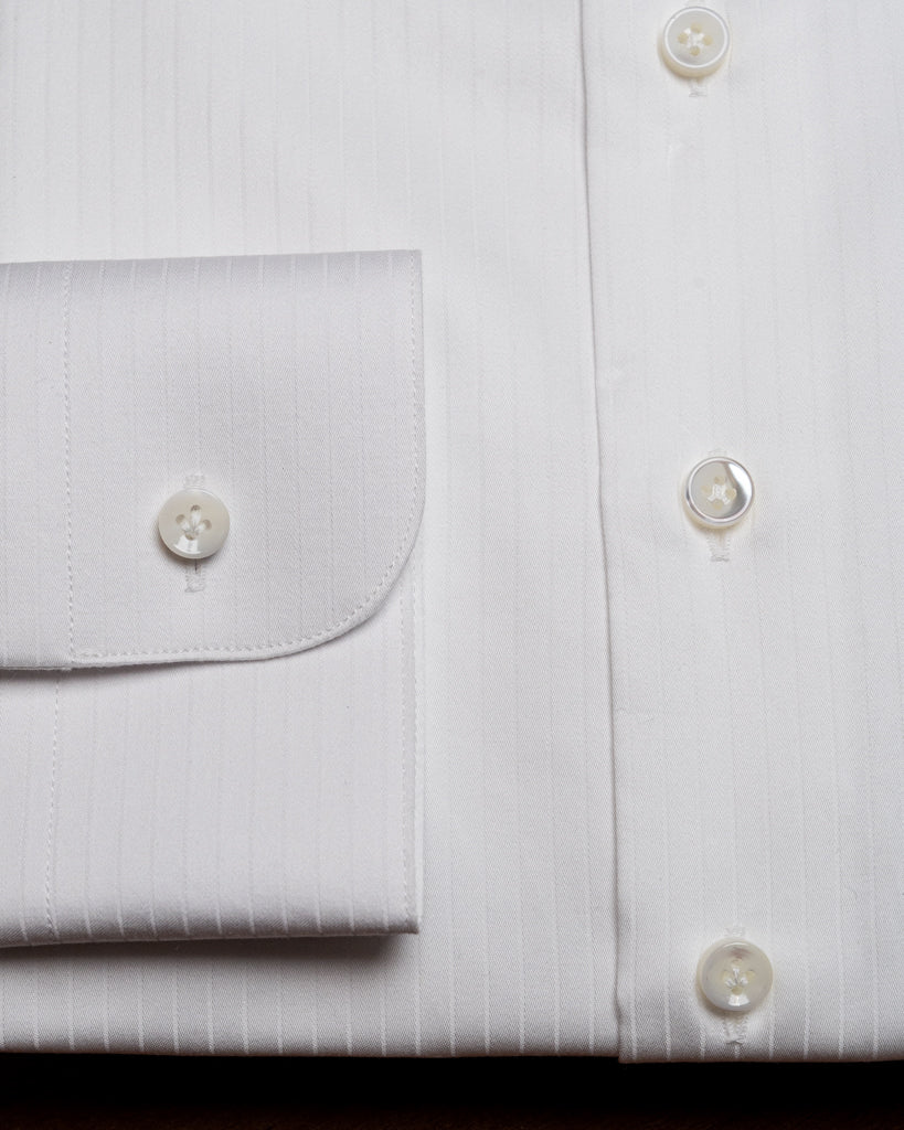 Sartorial White Ribbed Shirt