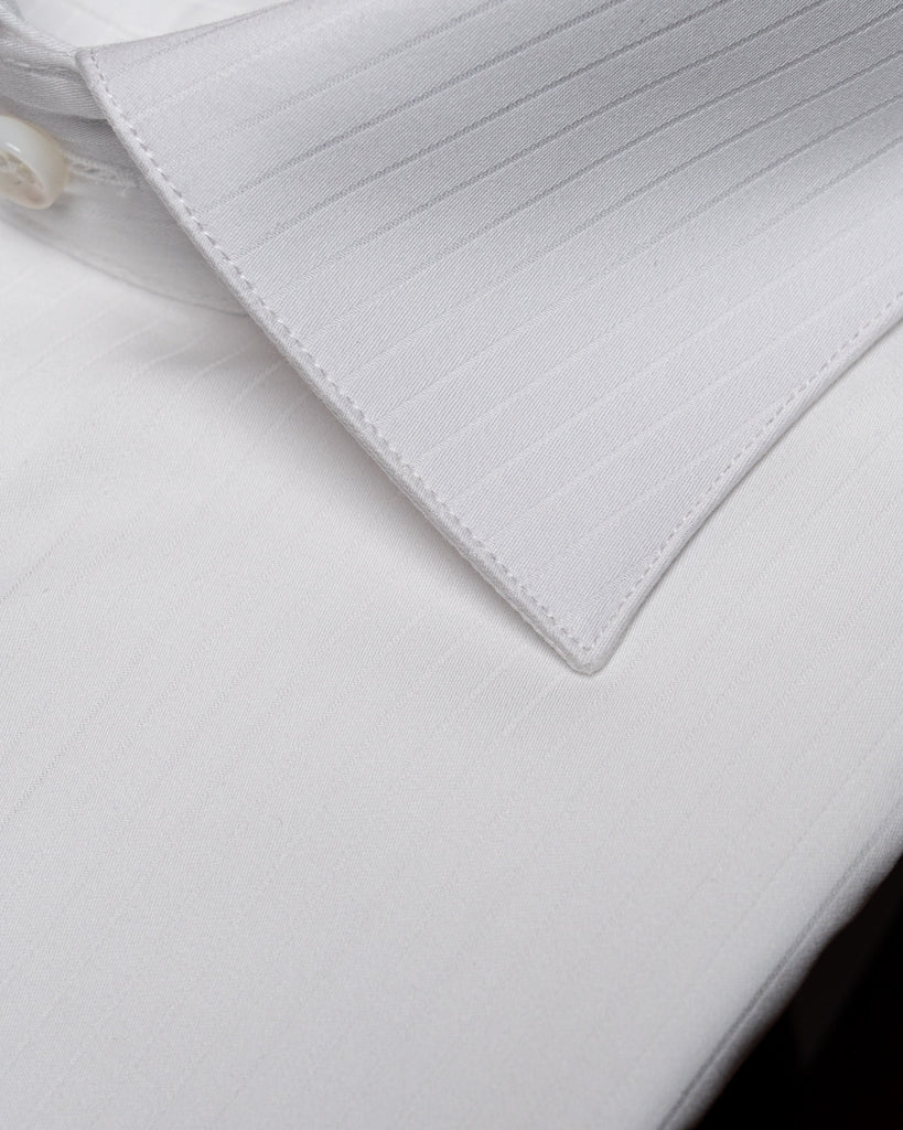 Sartorial White Ribbed Shirt