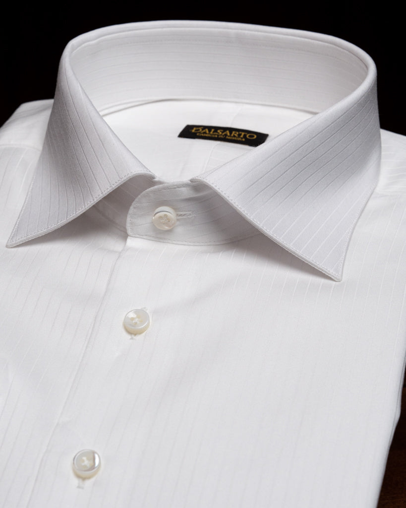 Sartorial White Ribbed Shirt