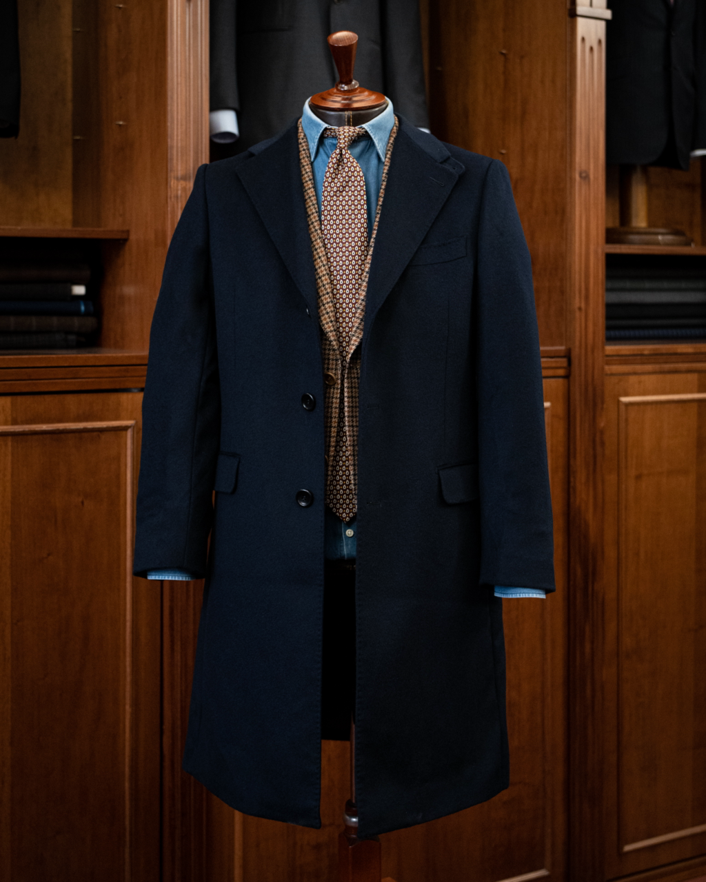 Cappotto Brunelleschi Blu Scuro Lana Cashmere