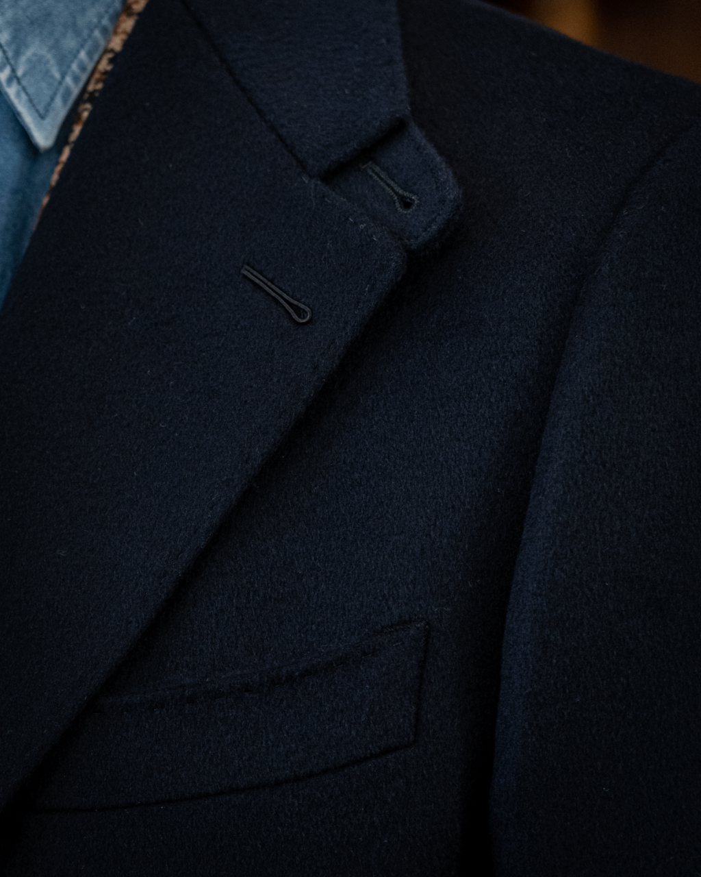 Cappotto Brunelleschi Blu Scuro Lana Cashmere