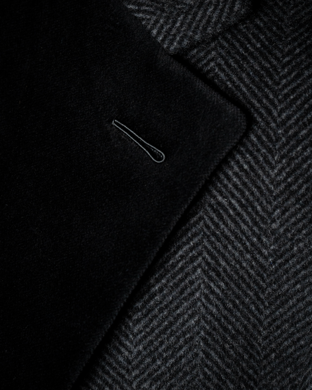 Brunelleschi Grey Herringbone Wool and Cashmere Coat