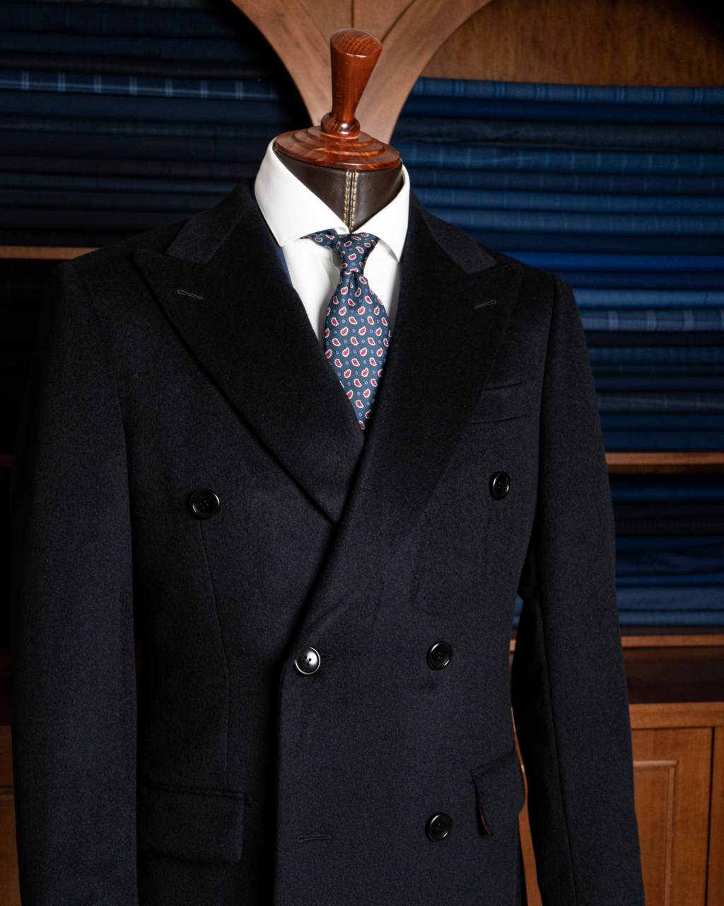 Cappotto Ghiberti Blu Lana Cashmere