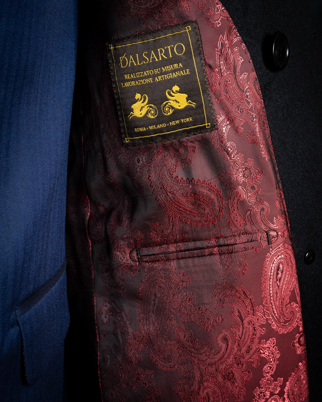 Cappotto Ghiberti Blu Lana Cashmere