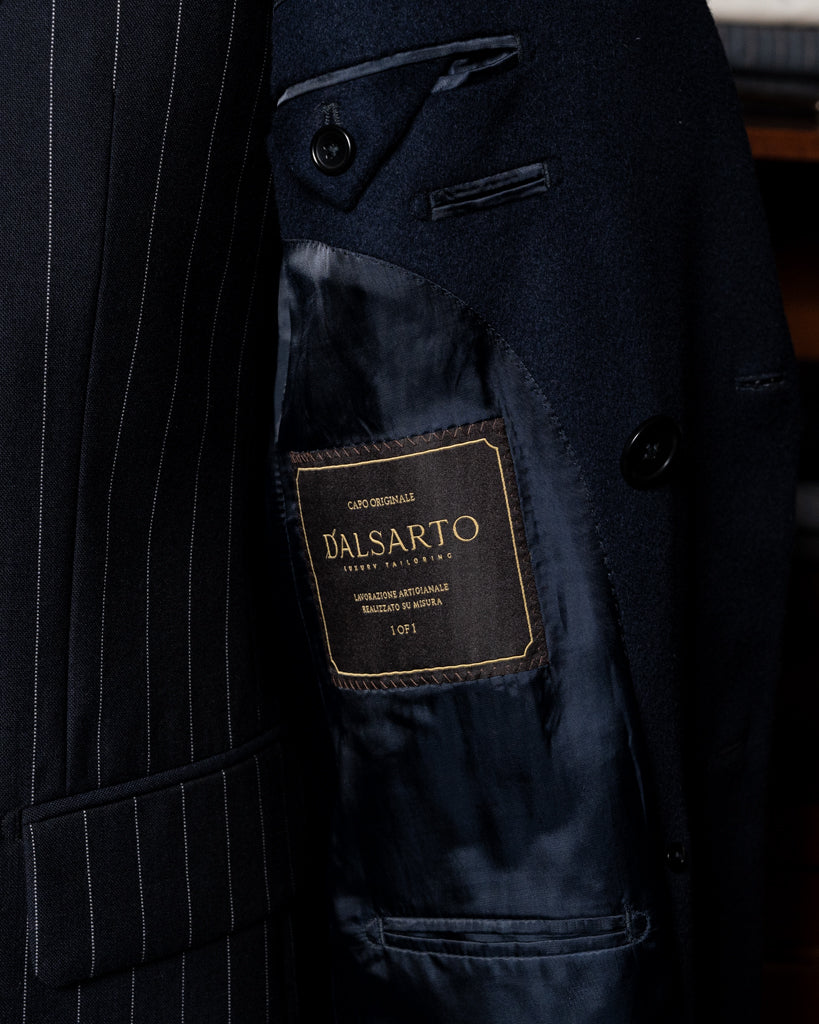 Cappotto Ghiberti Blu Scuro Lana Cashmere