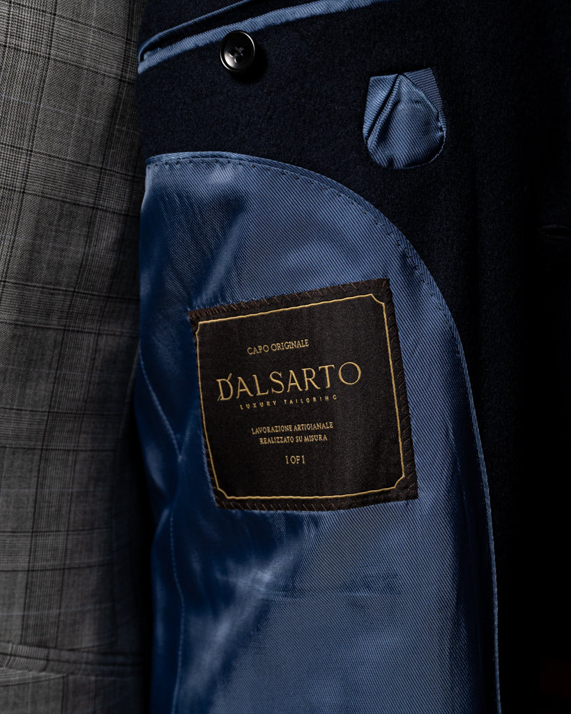 Cappotto Mantegna Blu Scuro Lana Cashmere