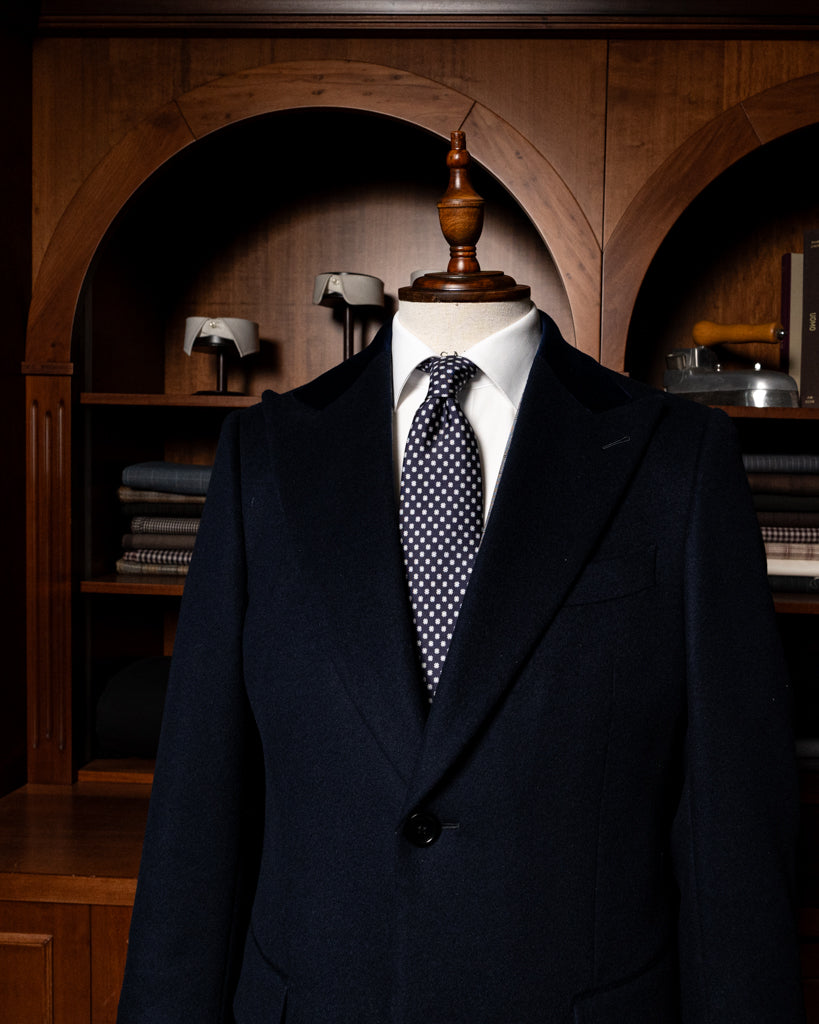 Cappotto Mantegna Blu Scuro Lana Cashmere