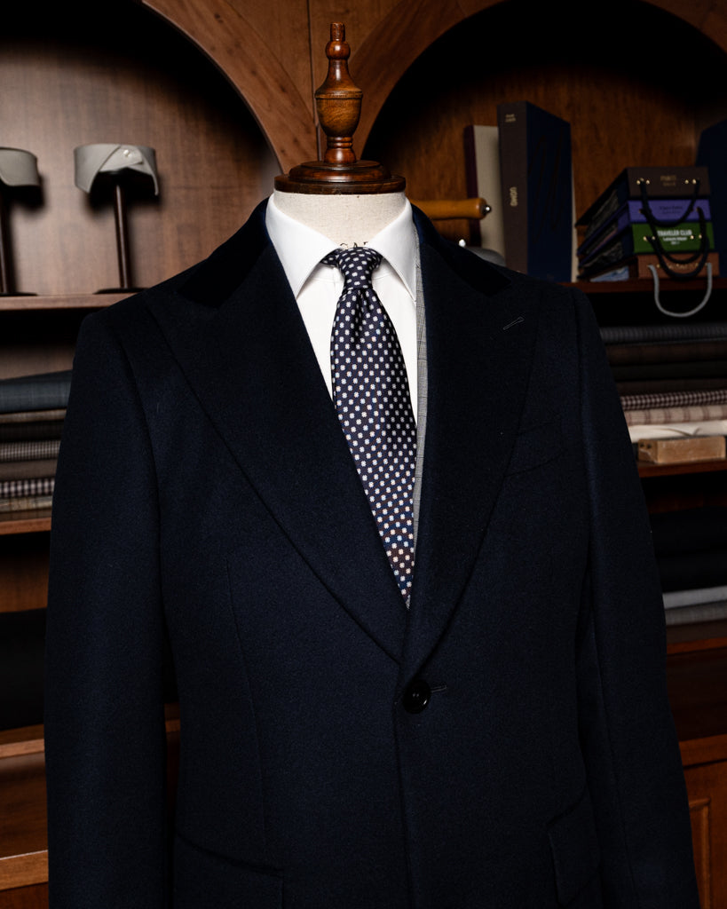 Cappotto Mantegna Blu Scuro Lana Cashmere