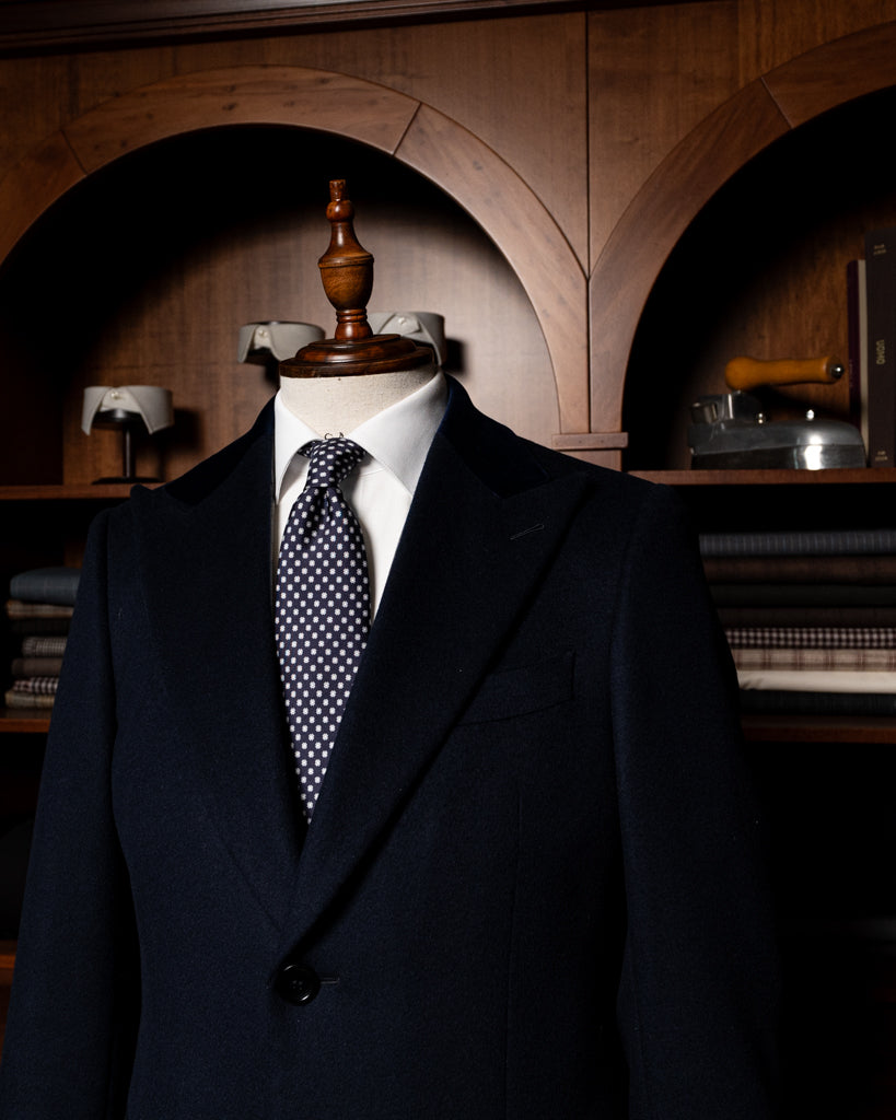 Cappotto Mantegna Blu Scuro Lana Cashmere