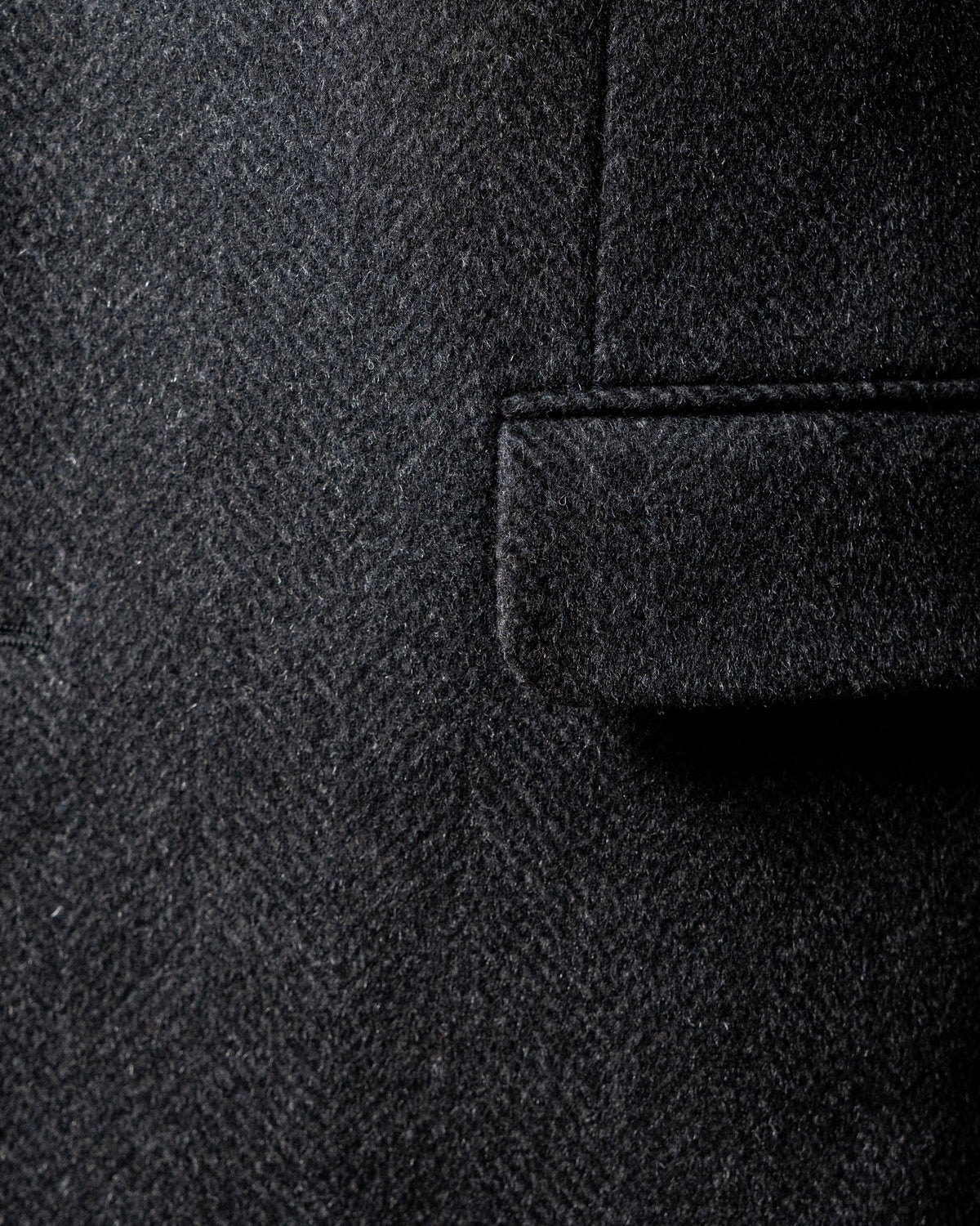 Cappotto Mantegna Spinato Grigio Lana e Cashmere