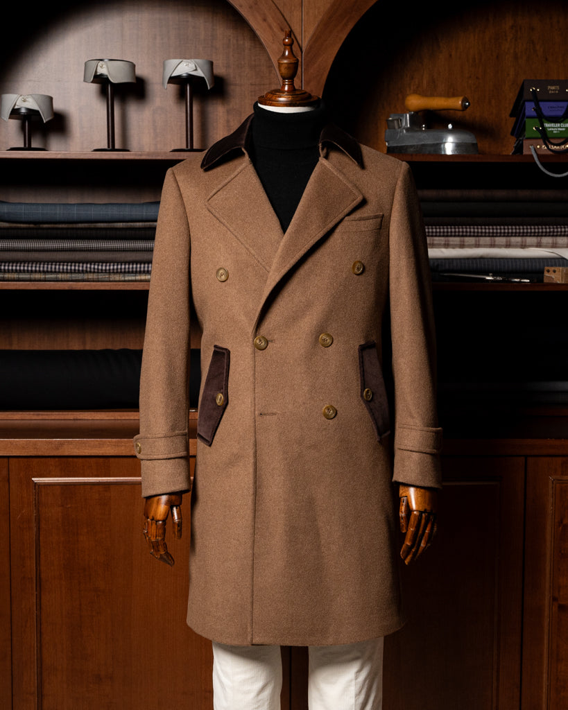Cappotto Napoleone Cammello con Velluto