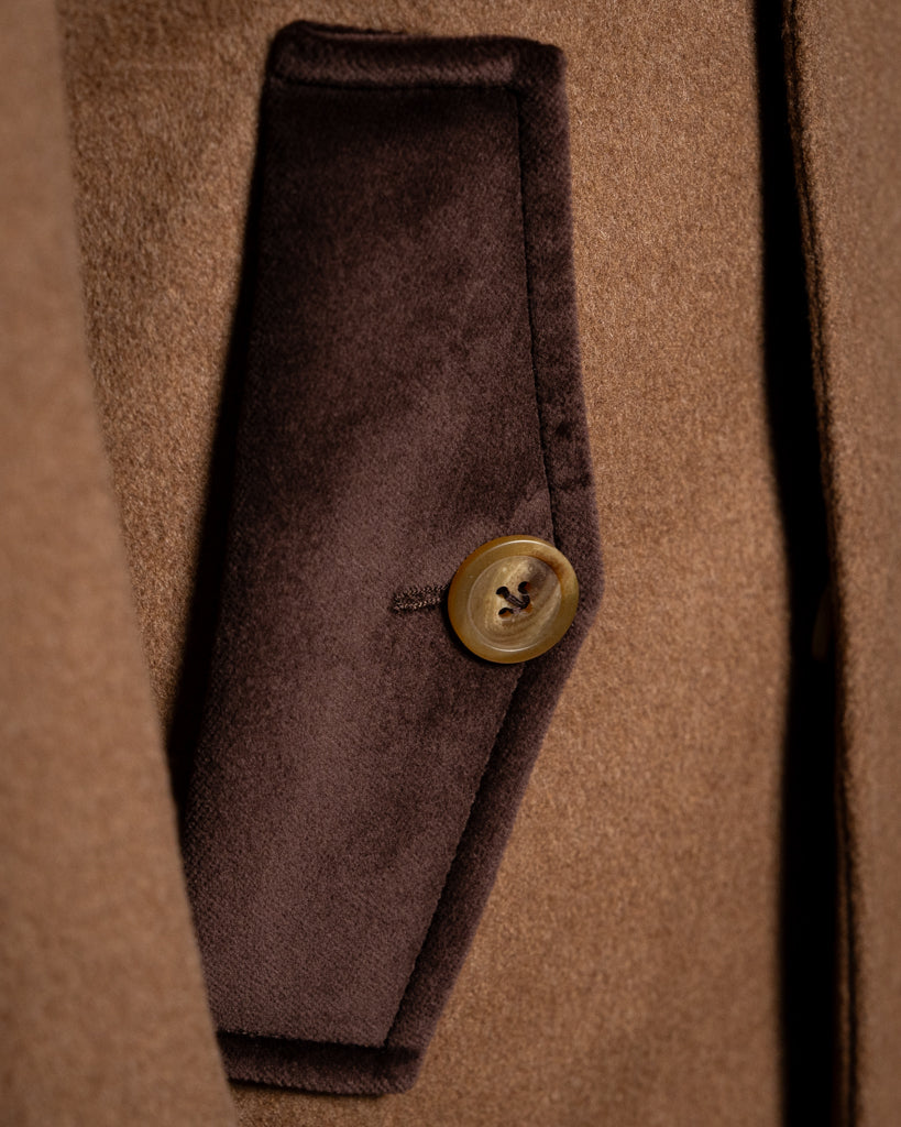 Cappotto Napoleone Cammello con Velluto