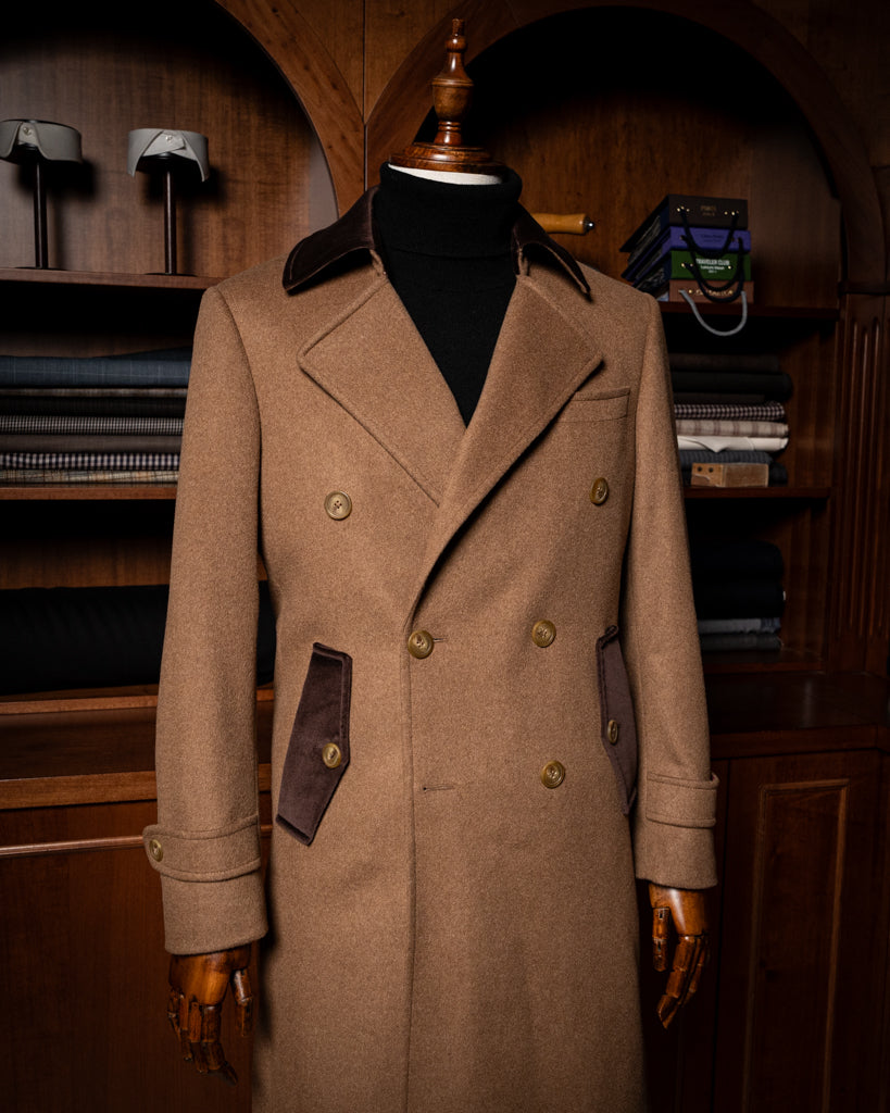 Cappotto Napoleone Cammello con Velluto