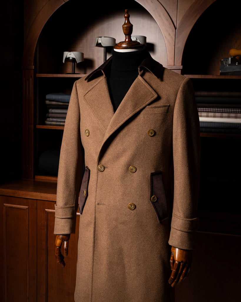 Cappotto Napoleone Cammello con Velluto